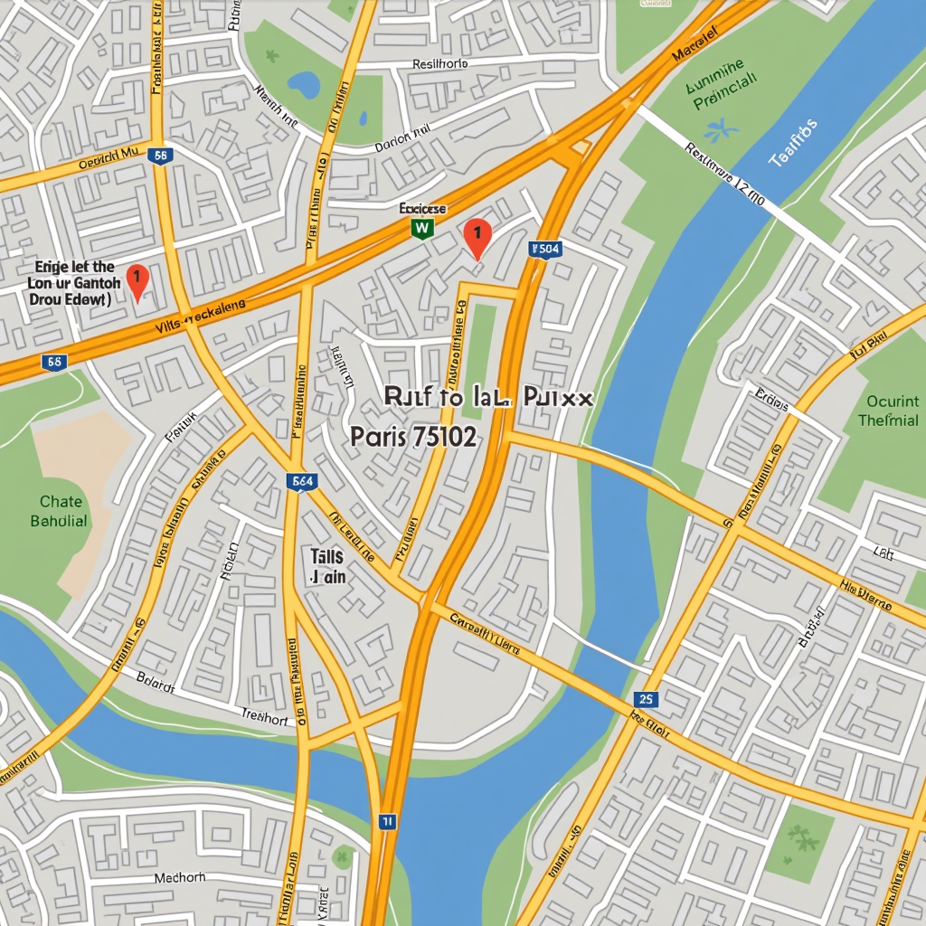 Carte de localisation du cabinet Amendespaimjuridgov au 12 Rue de la Paix, Paris 75002, France, montrant l'emplacement exact du bureau avec les rues adjacentes et les points de repère du quartier